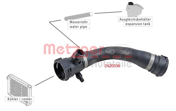 METZGER 2420536 Kühlerschlauch